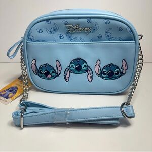 NWT. Primark Disney’s Stitch Camera crossbody Bags Light blue camera bag